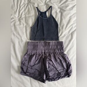 FP Movement by Free People High Waist Purple Shorts & Matching Tank